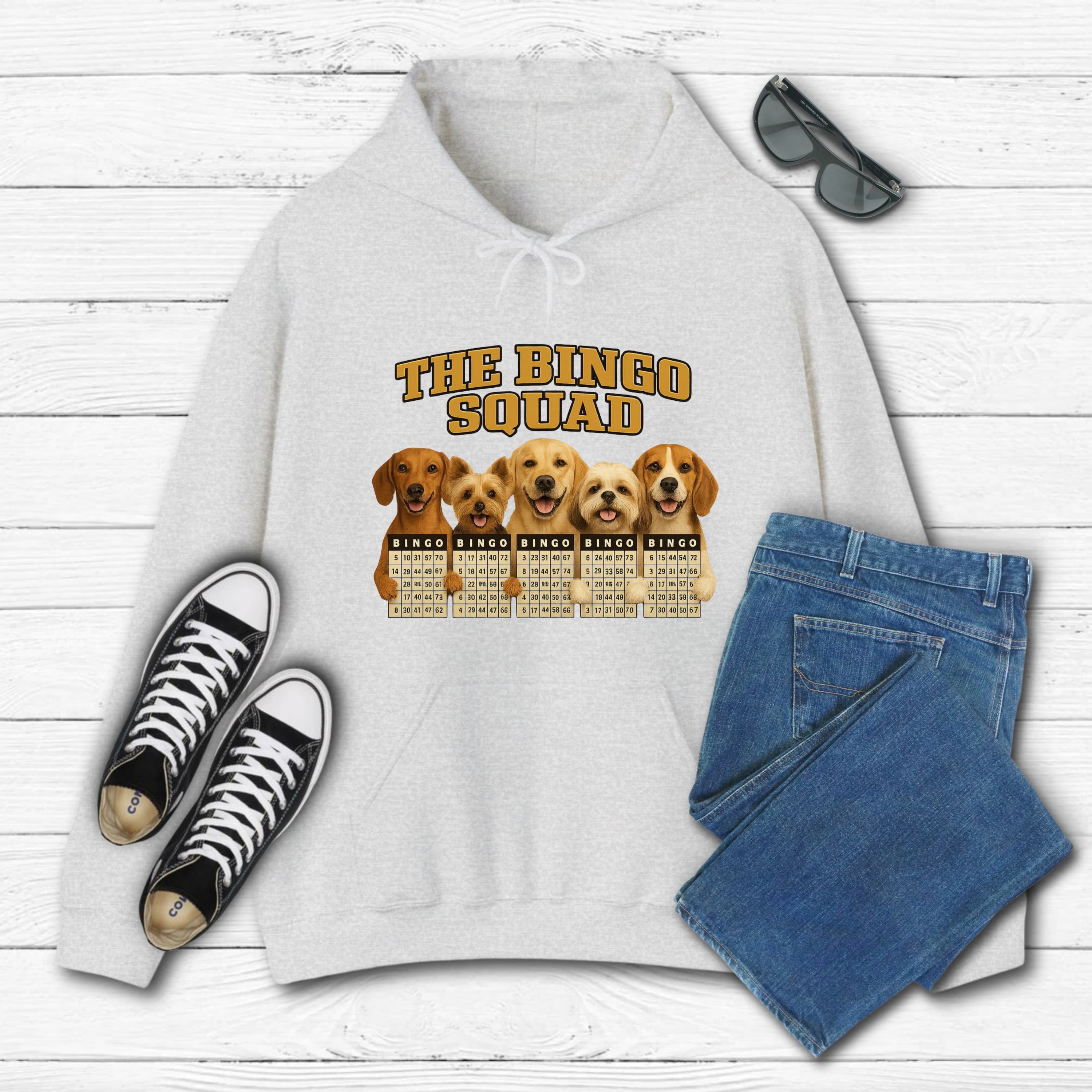 The Bingo Squad  with Dogs Hoodie