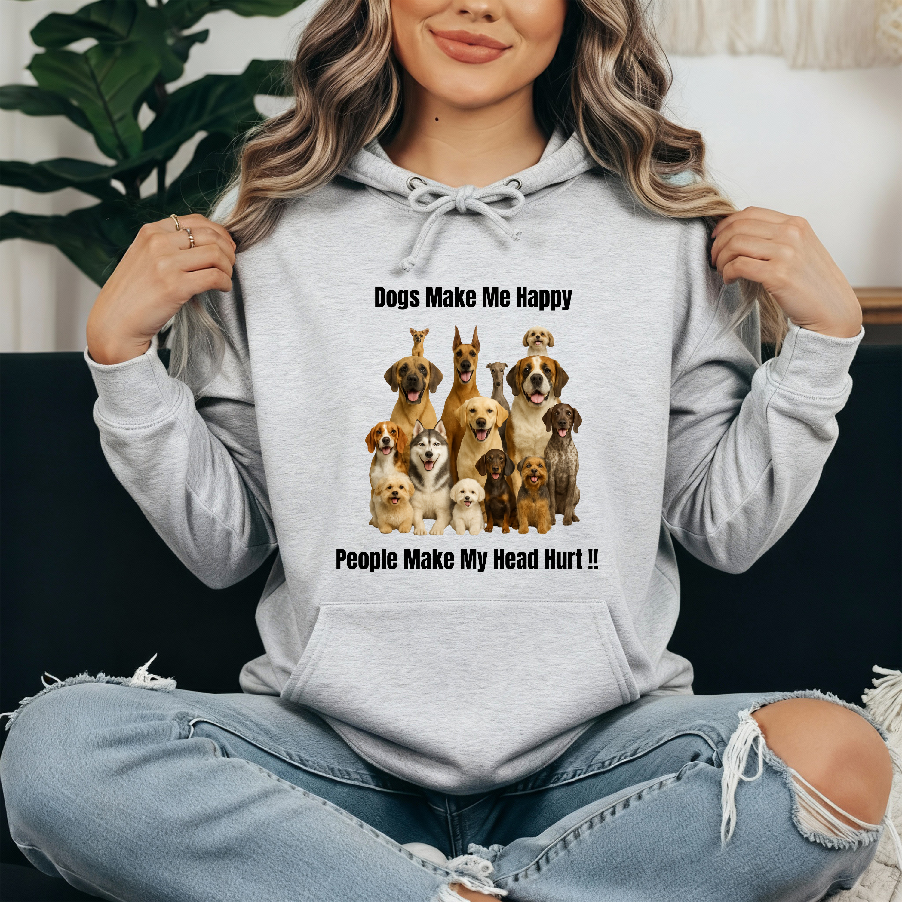 Dogs Make Me Happy Hoodie