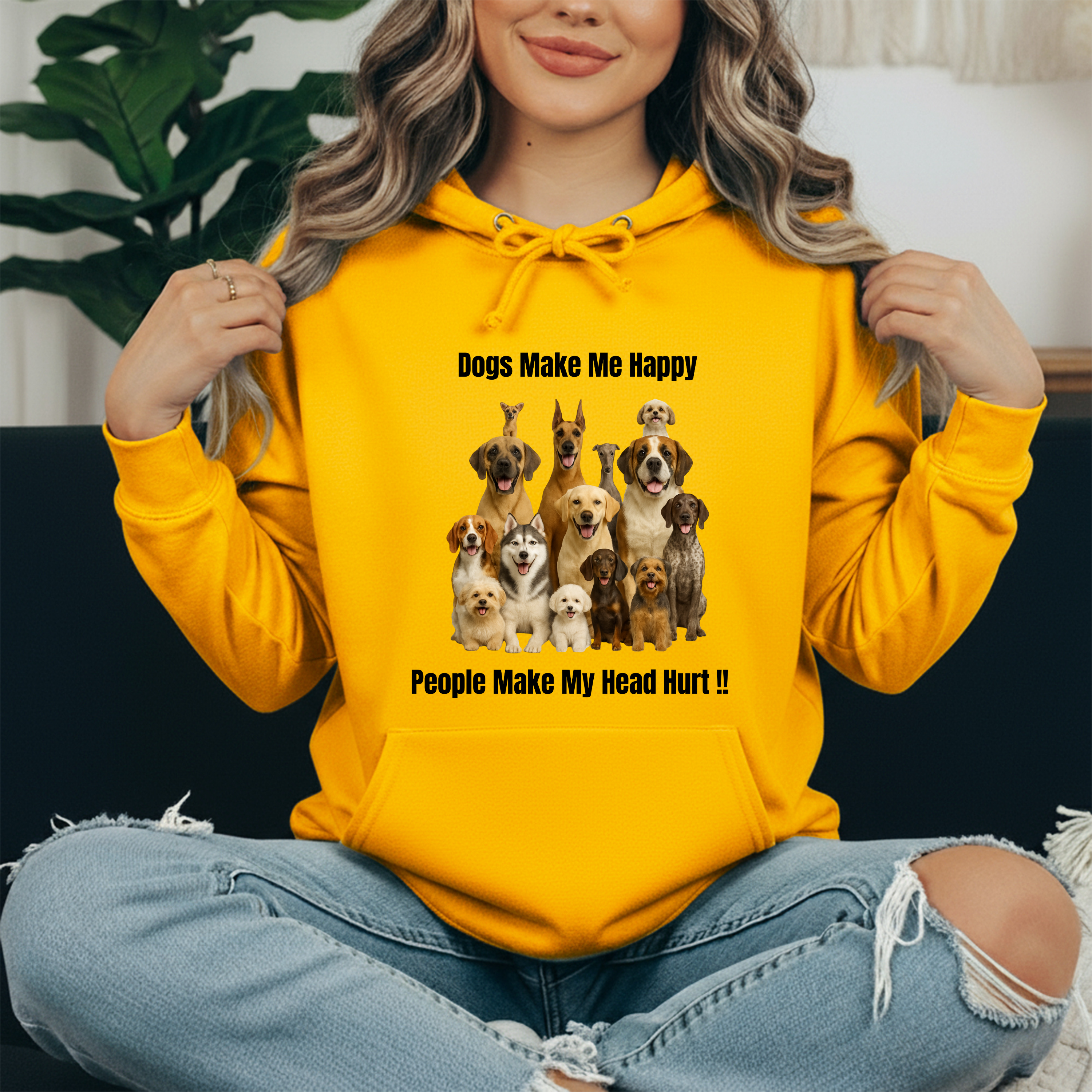 Dogs Make Me Happy Hoodie