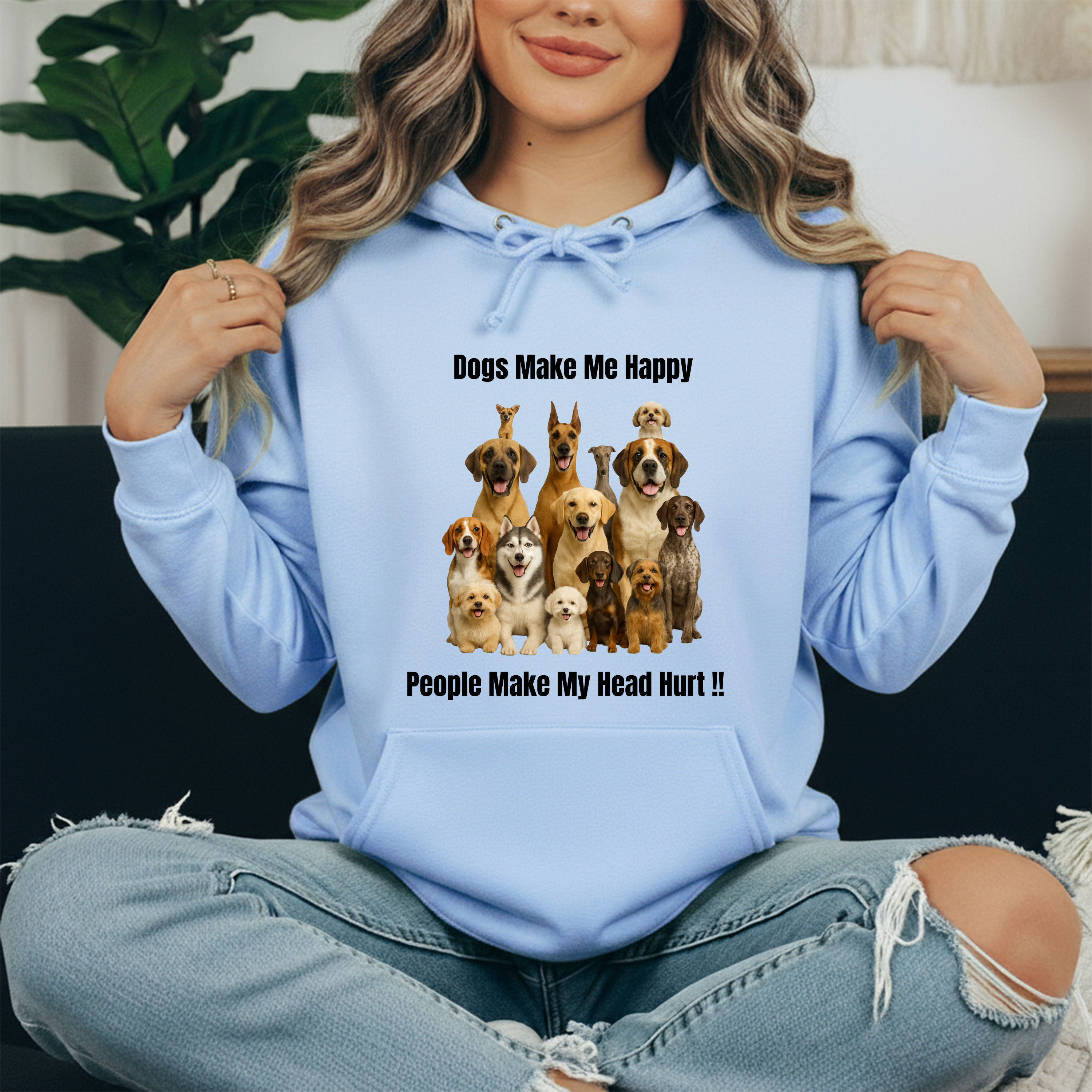 Dogs Make Me Happy Hoodie