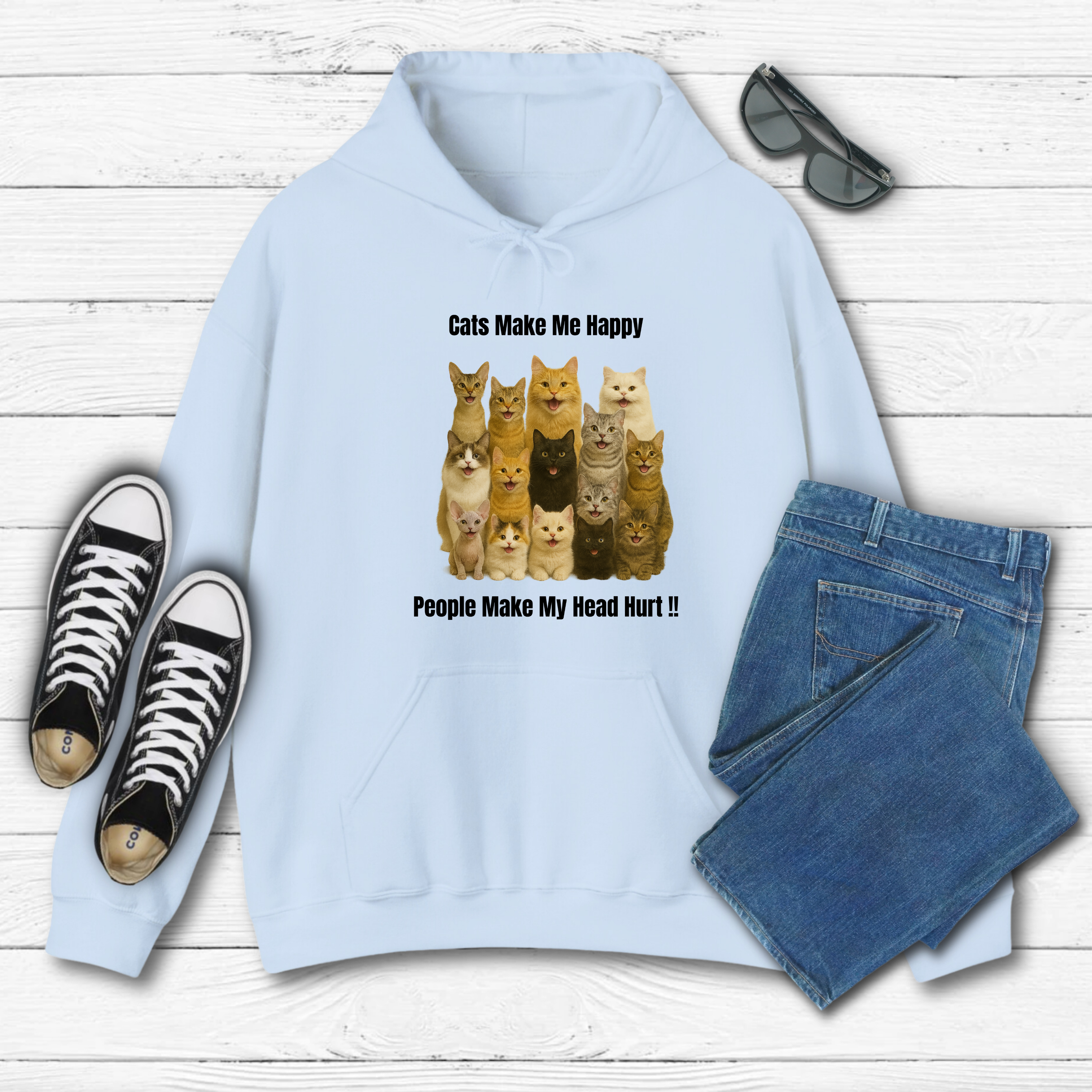 Cats Make Me Happy Hoodie