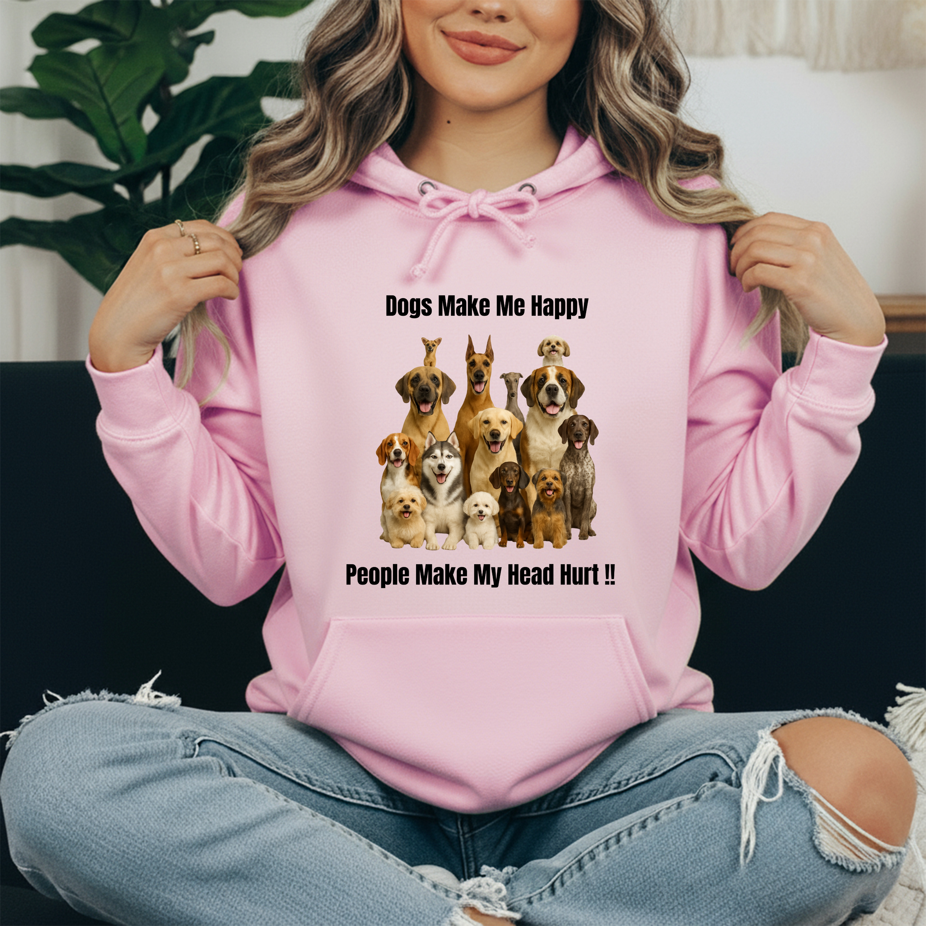 Dogs Make Me Happy Hoodie