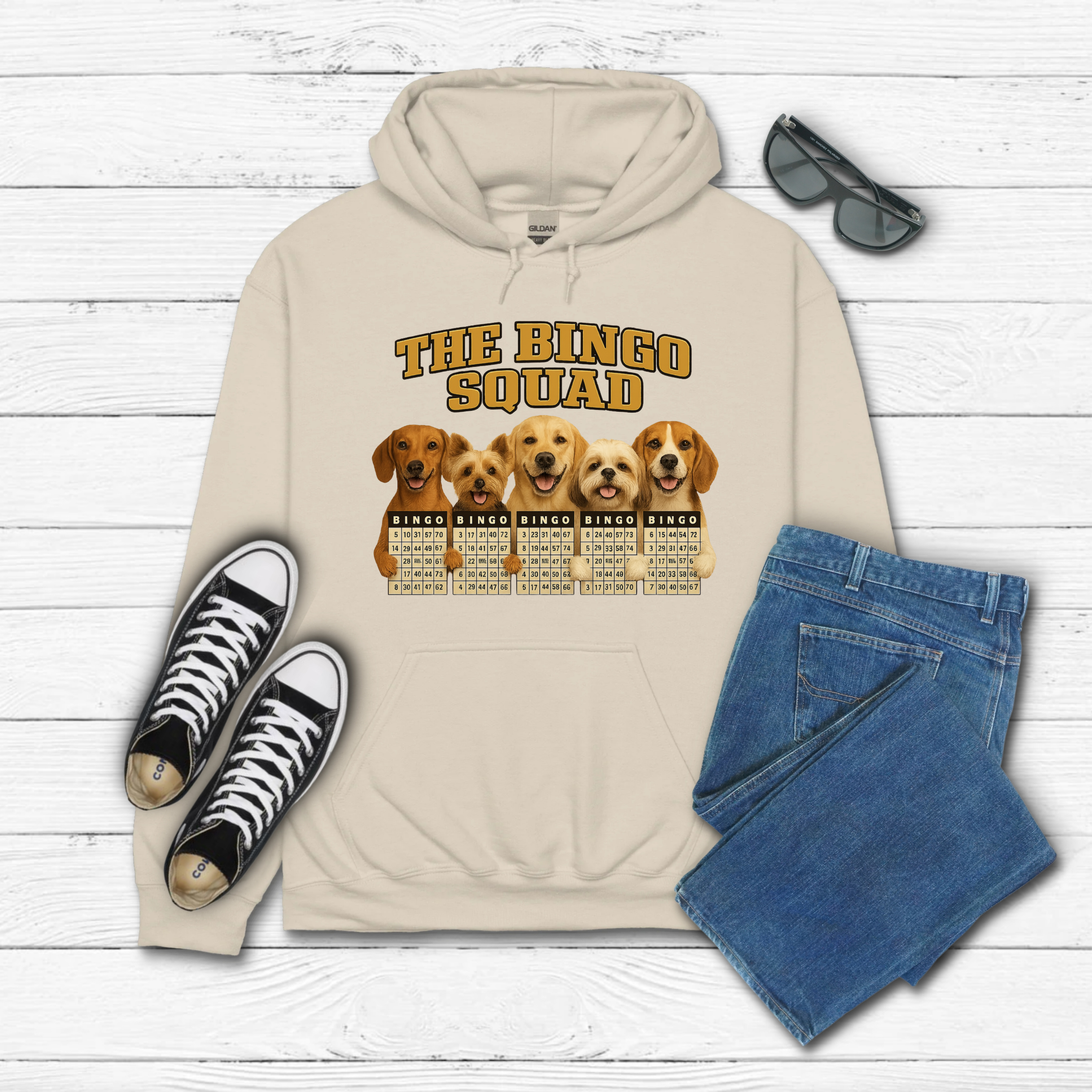 The Bingo Squad  with Dogs Hoodie
