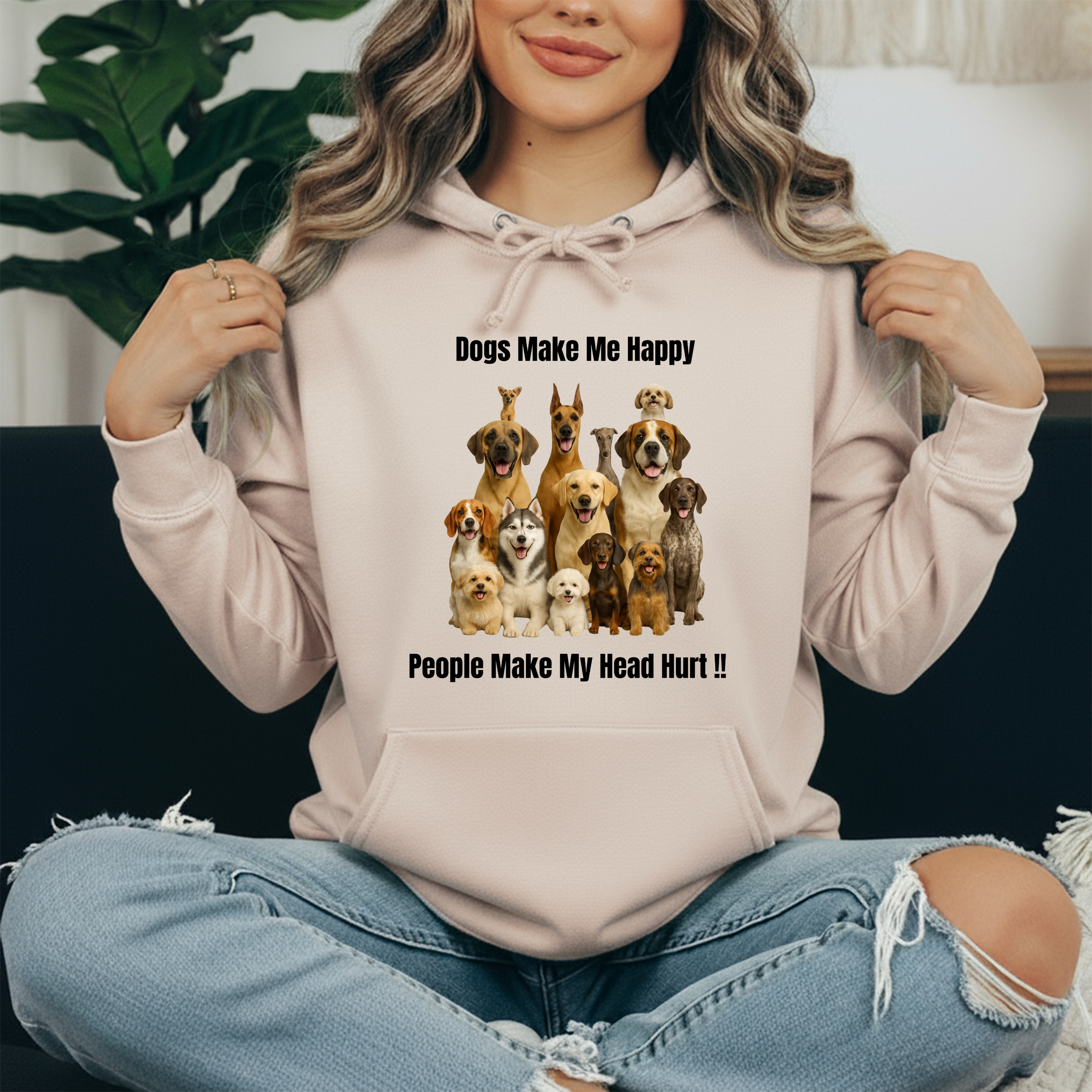 Dogs Make Me Happy Hoodie