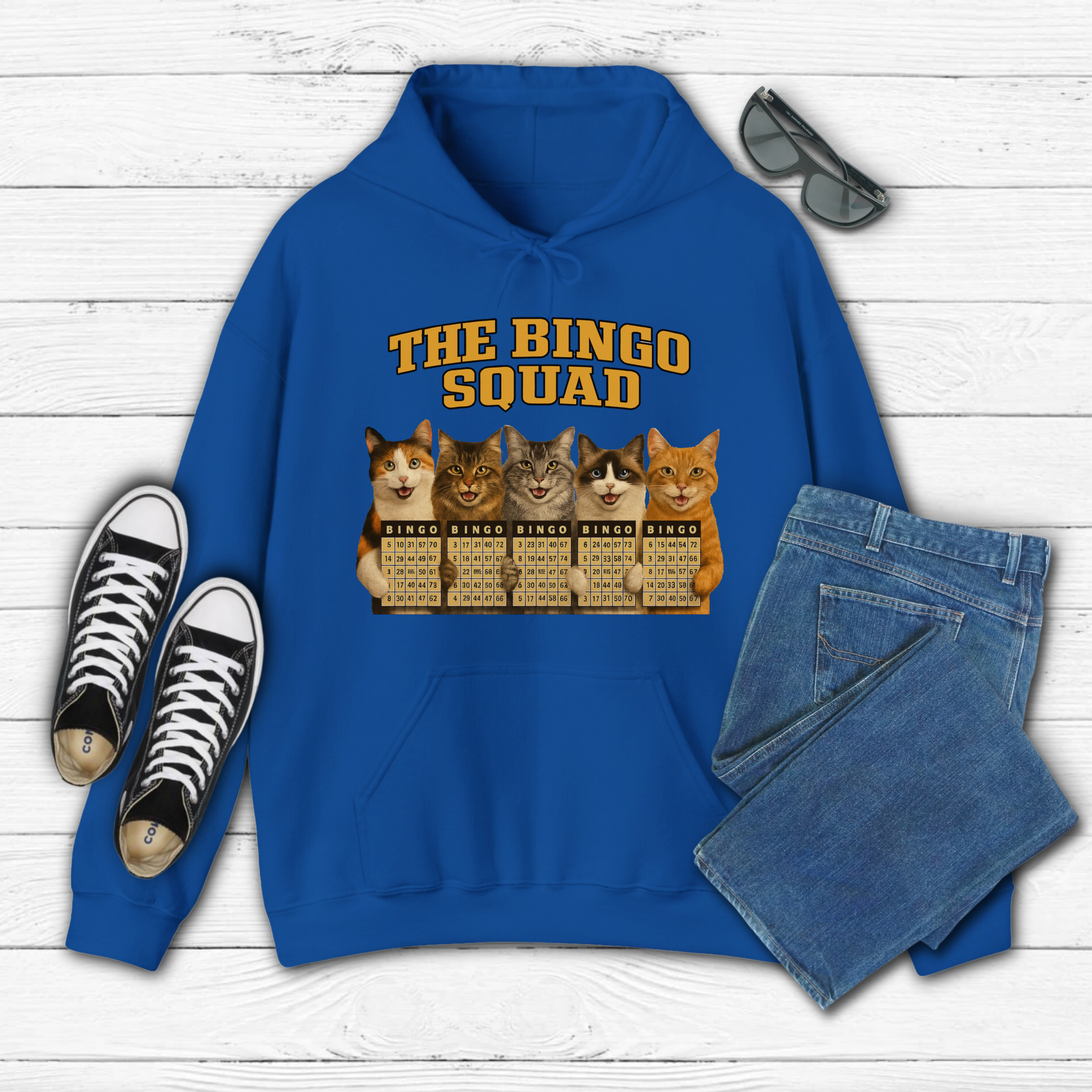 The Bingo Squad With Cats Hoodie