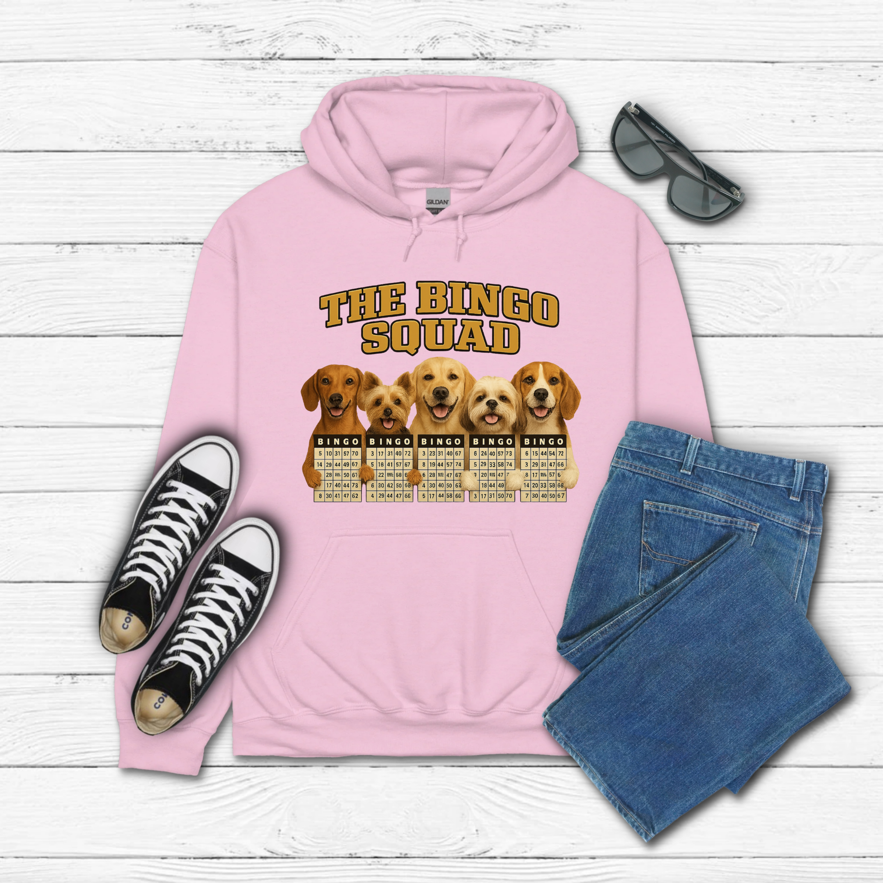 The Bingo Squad  with Dogs Hoodie