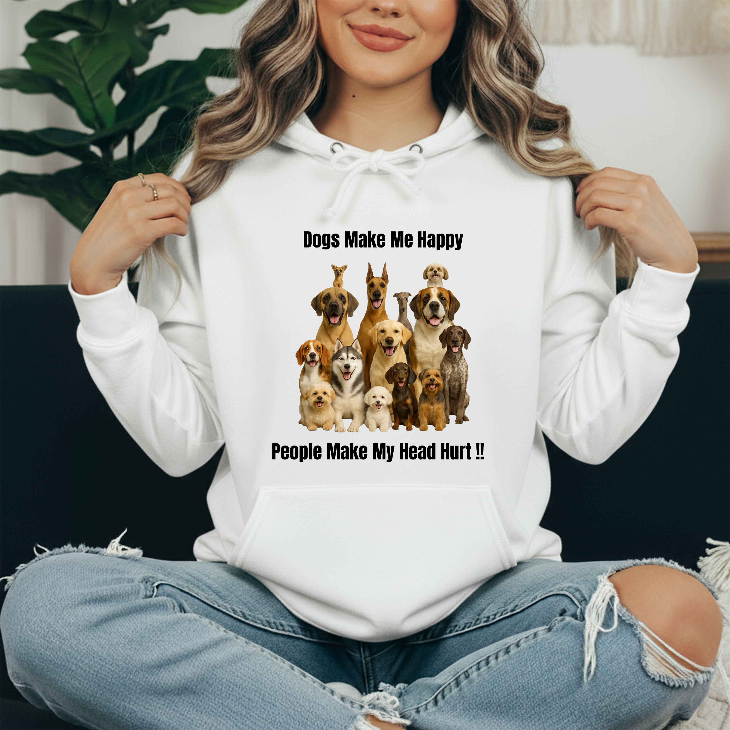 Dogs Make Me Happy Hoodie